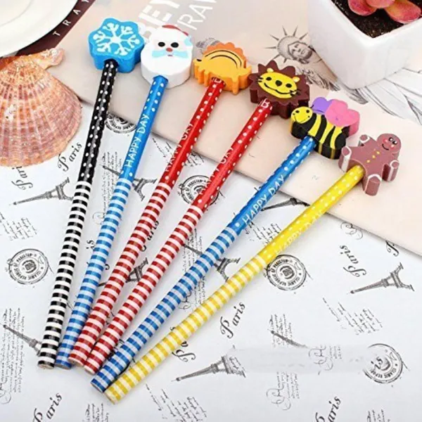 Mintile_Wooden_Thick_Grip_Pencils_With_Character_Erasers_Pack_Of_12