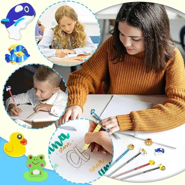 Mintile_Wooden_Thick_Grip_Pencils_With_Character_Erasers_Pack_Of_12