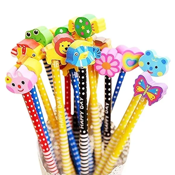 Mintile_Wooden_Thick_Grip_Pencils_With_Character_Erasers_Pack_Of_12