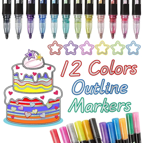 Mintile_Metallic_Double_Line_Outline_Marker_Set_Pack_Of_12