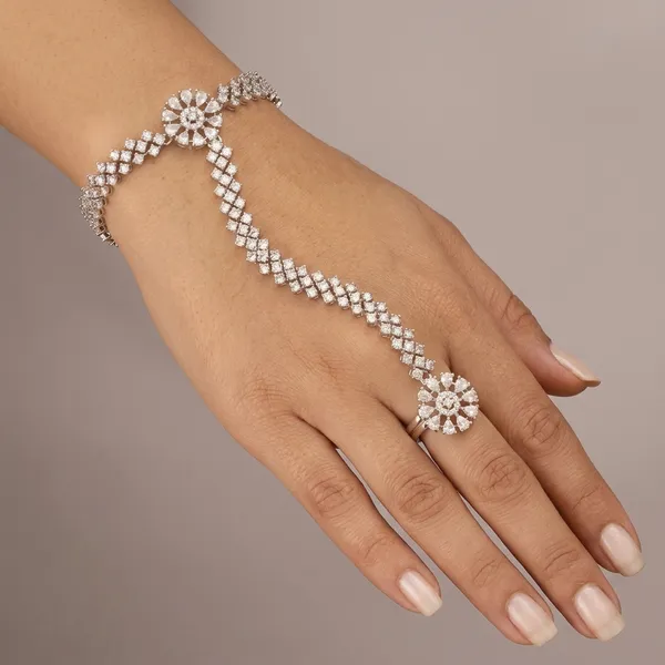 Multicolor_Alloy_&_Cubic_Zirconia_Hand_Chain_Bracelet_For_Women