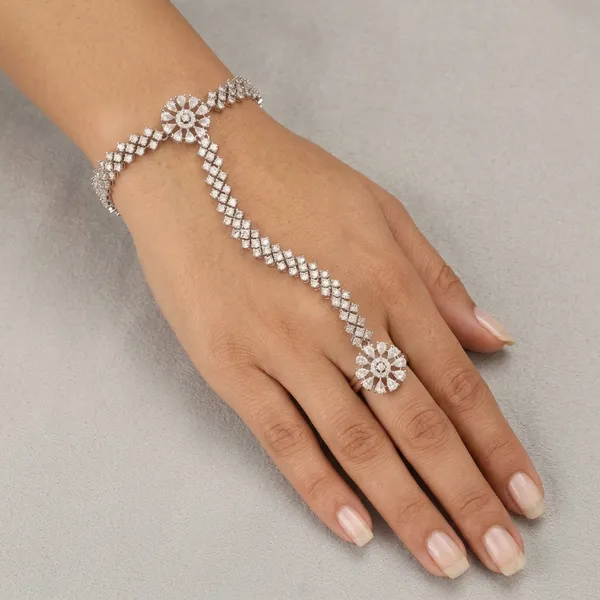 Multicolor_Alloy_&_Cubic_Zirconia_Hand_Chain_Bracelet_For_Women