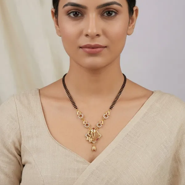 Multicolor_Brass_&_Kundan_Mangalsutra_For_Women
