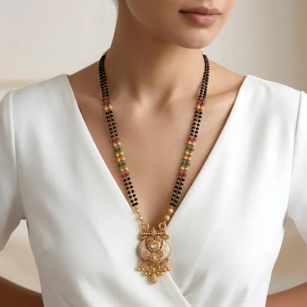 Multicolor_Brass_&_Beads_Mangalsutra_For_Women