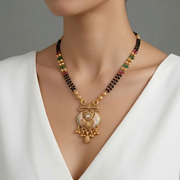 Multicolor_Brass_&_Beads_Mangalsutra_For_Women