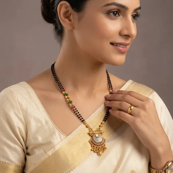 Multicolor_Brass_&_Beads_Mangalsutra_For_Women