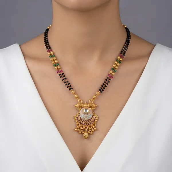 Multicolor_Brass_&_Beads_Mangalsutra_For_Women