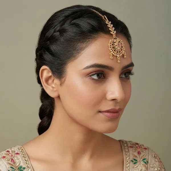 Multicolor_Alloy_&_Kundan_Stone_Maang_Tikka_For_Women