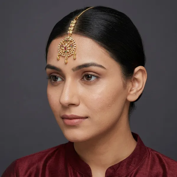 Multicolor_Alloy_&_Kundan_Stone_Maang_Tikka_For_Women