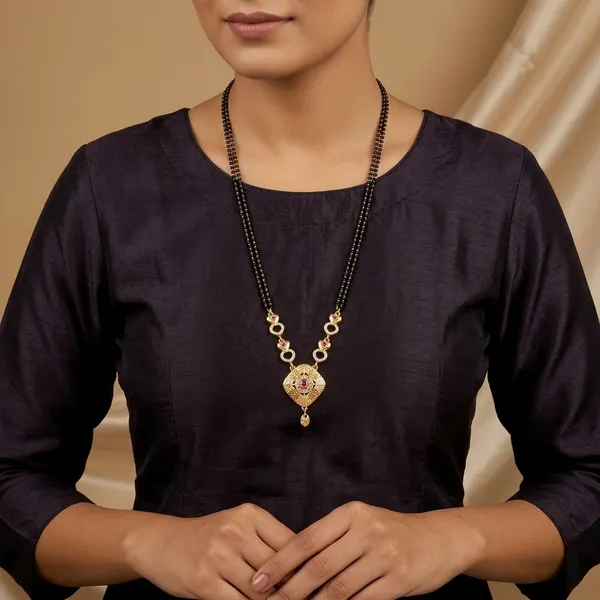 Multicolor_Brass_&_Beads_Mangalsutra_For_Women