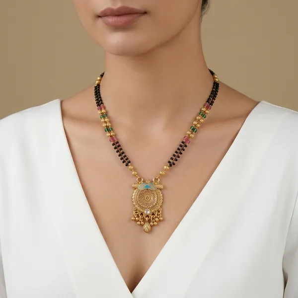 Multicolor_Brass_&_Beads_Mangalsutra_For_Women