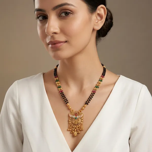 Multicolor_Brass_&_Beads_Mangalsutra_For_Women