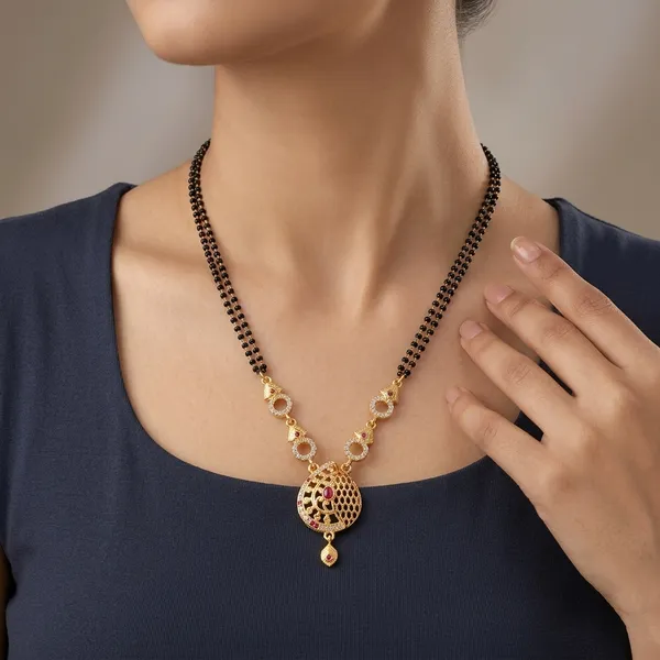 Multicolor_Brass_&_Beads_Mangalsutra_For_Women