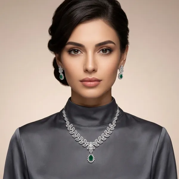 Multicolor_Brass_&_American_Diamond_Necklace_Set_For_Women