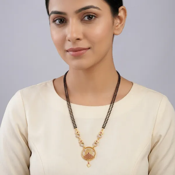 Multicolor_Brass_&_Beads_Mangalsutra_For_Women