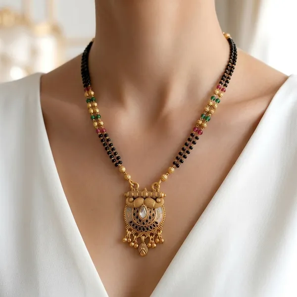 Multicolor_Brass_&_Beads_Mangalsutra_For_Women