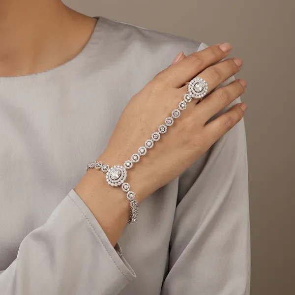 Multicolor_Alloy_&_Crystal_Hand_Chain_Bracelet_For_Women