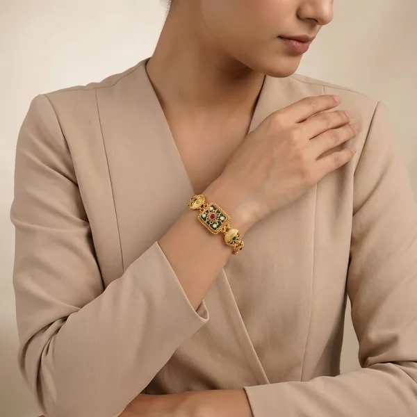 Multicolor_Brass_&_Enamel_Bracelet_For_Women