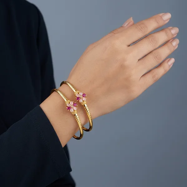 Multicolor_Alloy_&_Stone_Bracelet_Set_For_Women
