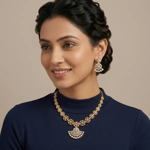Multicolor_Brass_&_Cubic_Zirconia_Necklace_Set_For_Women