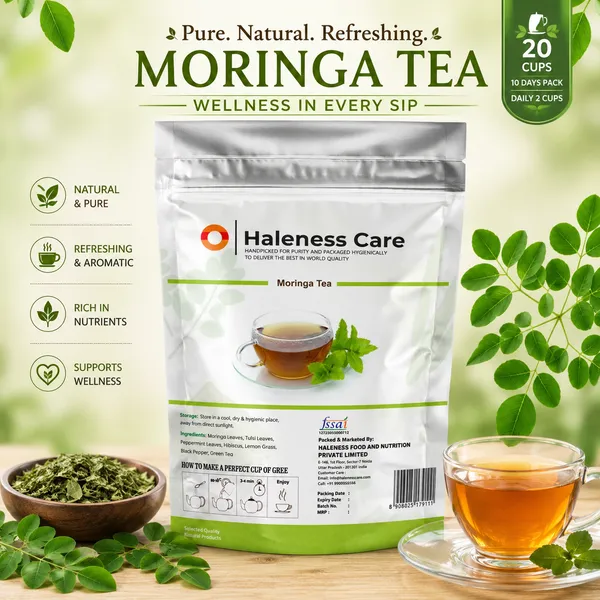 Haleness_Care_Moringa_Green_Tea_|_Free_Diet_Plan_|_Tea_For_Weight_Management_|_Slimming_Tea_|_100%_Pure_&_Natural_|Moringa_Leaves,_Tulsi_Leaves,_Pippermint_|_Pack_of_10_Days_(20_Cups)