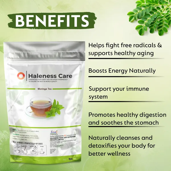 Haleness_Care_Moringa_Green_Tea_|_Free_Diet_Plan_|_Tea_For_Weight_Management_|_Slimming_Tea_|_100%_Pure_&_Natural_|Moringa_Leaves,_Tulsi_Leaves,_Pippermint_|_Pack_of_10_Days_(20_Cups)