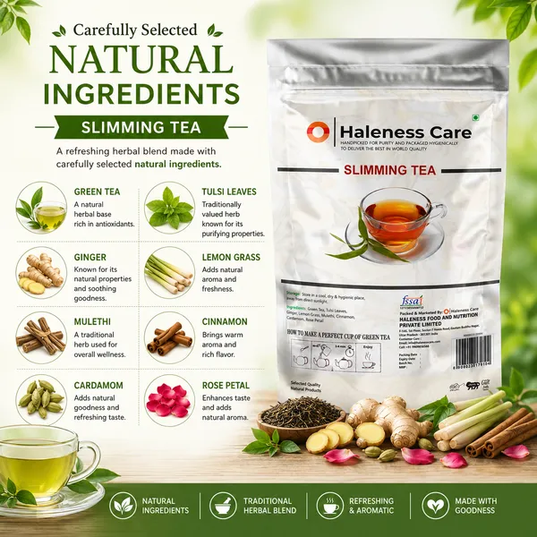 3-Month_Pack_(180_Cups)_|_Haleness_Care_Slimming_Green_Tea_|_Fat_Burner_&_Weight_Management_|_100%_Natural_Herbal_Tea_with_Free_Diet_Plan