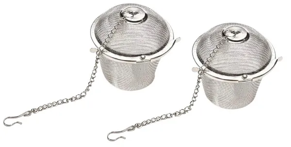 Stainless_Steel_Tea_Infuser_&_Spice_Strainer_Set_|_Mesh_Tea_Ball,_Locking_Tea_Infuser_&_Hinged_Spice_Filter_|_Reusable_Loose_Leaf_Tea,_Herbs_&_Masala_Brewing_Tool_(2,_Basket_Shaped)