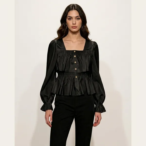 Peplum_Buttondown_Tops