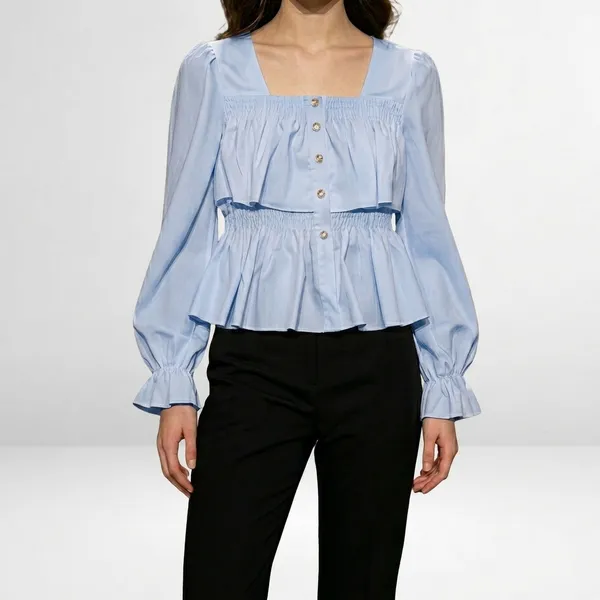 Peplum_Buttondown_Tops