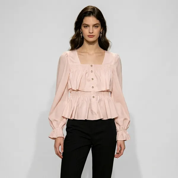 Peplum_Buttondown_Tops
