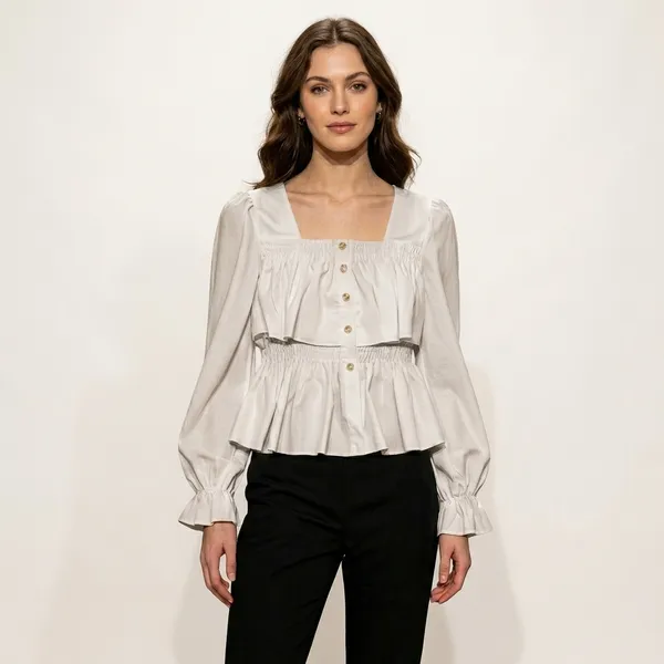 Peplum_Buttondown_Tops