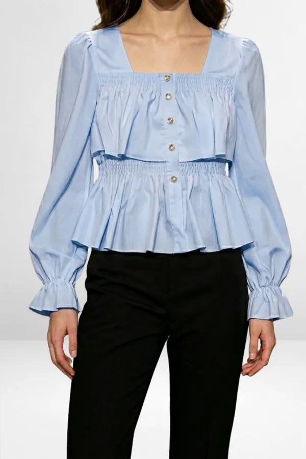 Peplum_Buttondown_Tops