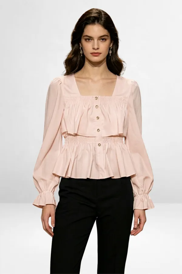 Peplum_Buttondown_Tops