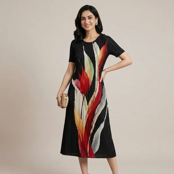 Abstract_Pleated_Midi_Dress
