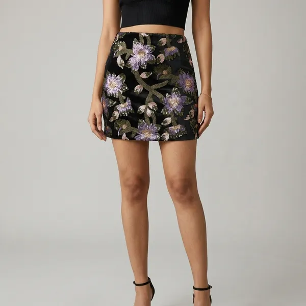 Floral_Embroidered_Sequin_Skirt