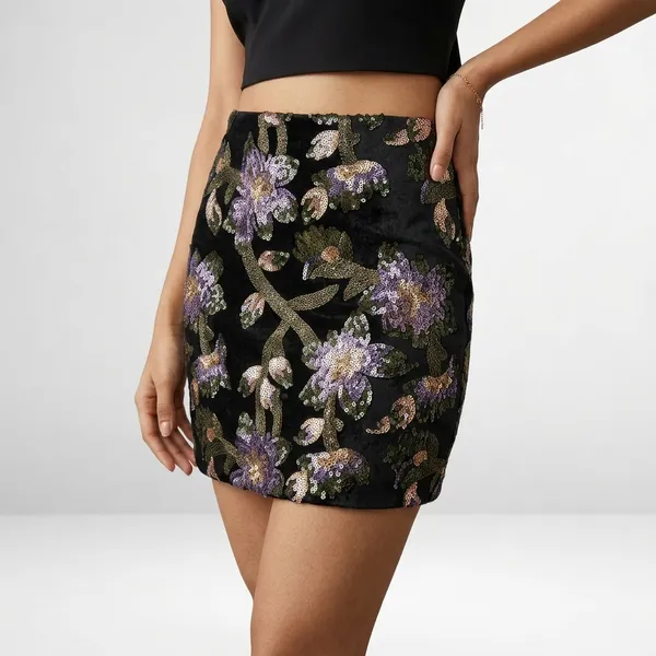 Floral_Embroidered_Sequin_Skirt