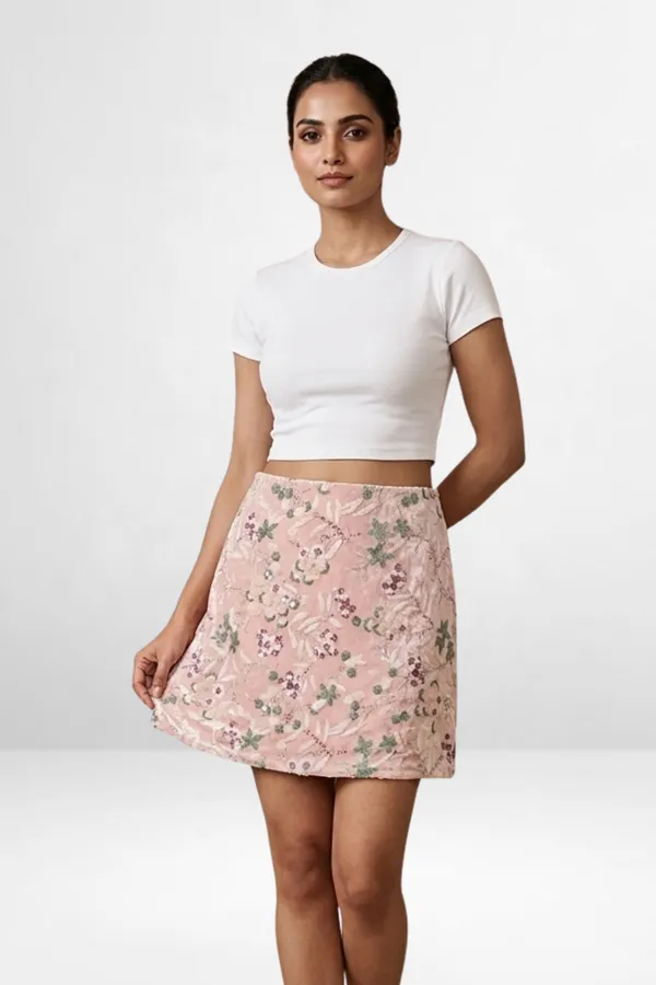 Floral_Embroidered_Sequin_Skirt