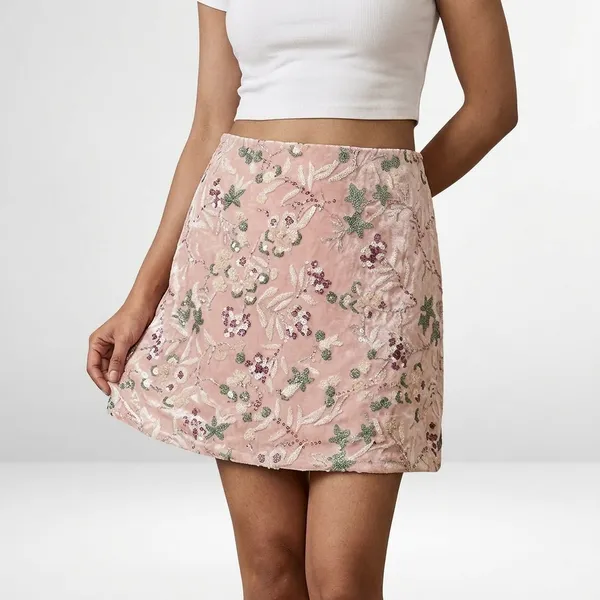 Floral_Embroidered_Sequin_Skirt
