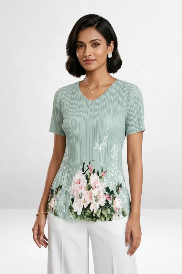 Floral_Pleated_Top