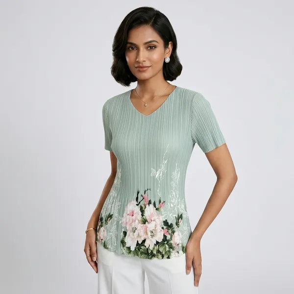 Floral_Pleated_Top