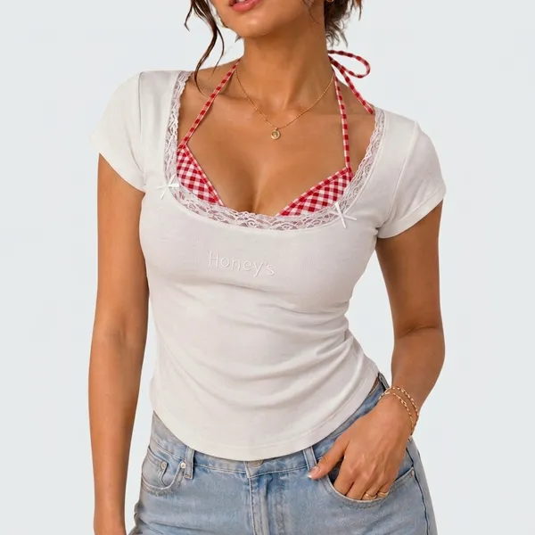 Lace_&_Checks_Top