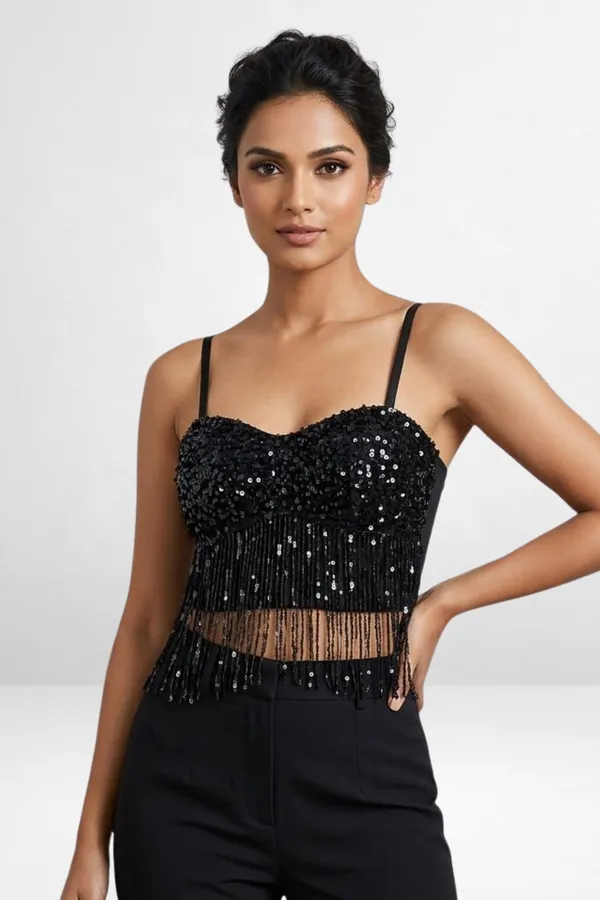 Midnight_Sequin_Fringe_Bustier_Top