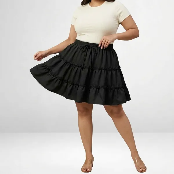 Plus_Size_Tiered_Mini_Skirt