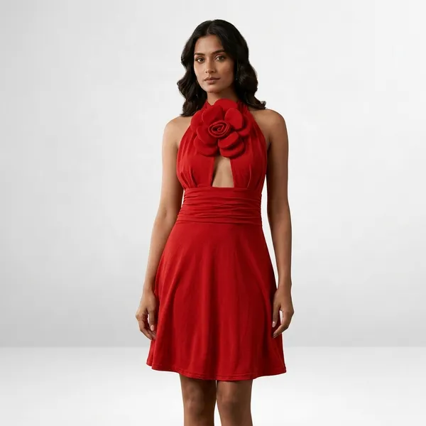 Rosette_Halter_Skater_Dress