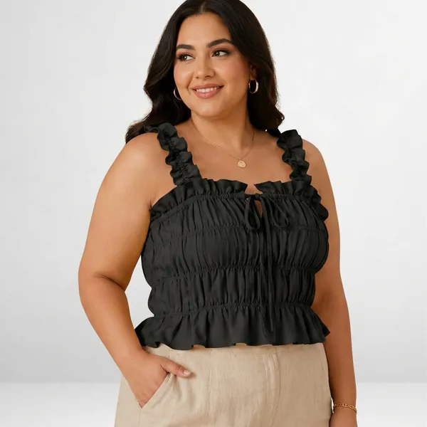 Ruched_Ruffle_Strap_Crop_Top