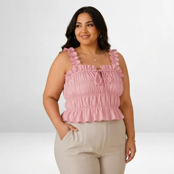 Ruched_Ruffle_Strap_Crop_Top