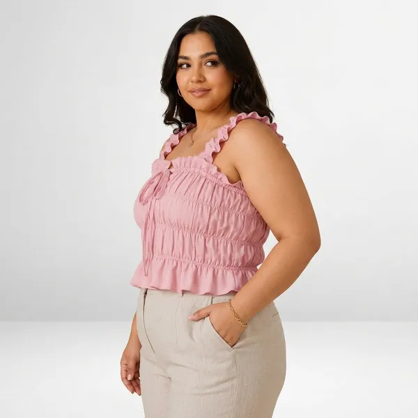 Ruched_Ruffle_Strap_Crop_Top