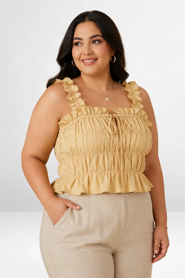 Ruched_Ruffle_Strap_Crop_Top