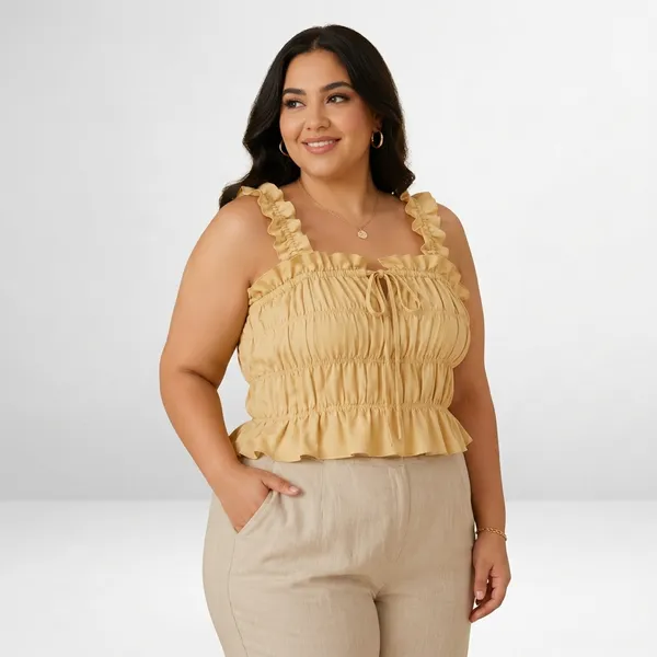 Ruched_Ruffle_Strap_Crop_Top